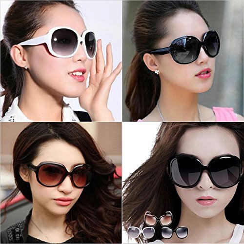 calistous Super Festigkeit und Langlebigkeit von Big Gläser Frauen Übergroße Sonnenbrille Schwarz schwarz - 2
