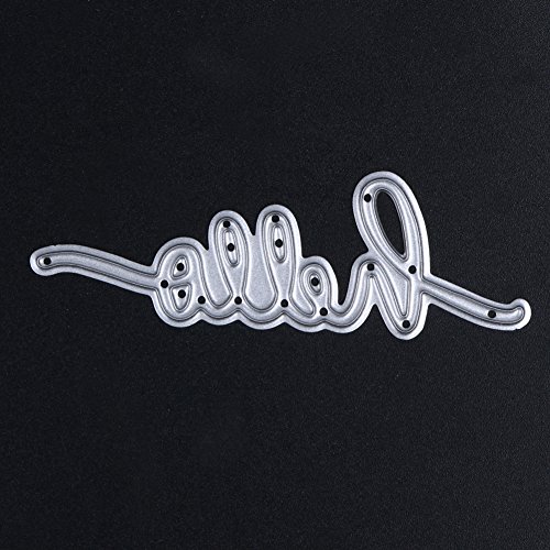 Amazingdeal365 4 PCS Buchstabieren Metall Form Schablonen Schneiden DIY Dekor Sammelalbum Karten Buchzeichen Lesezeichen als Geschenk für Freunde Geburtstag Kinder,Kindergarten Hobby Schule Handarbeit Unterricht usw. Ein tolles Geschenk! - 8