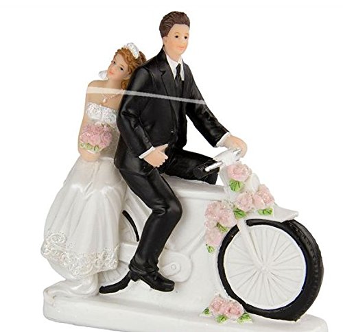 NEU Deko-Figur Hochzeitspaar auf Fahrrad, 1 Stück
