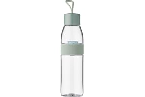 Mepal - Wasserflasche Ellipse - Wiederverwendbare Trinkflasche - Auslaufsichere - Geeignet für kohlensäurehaltige Getränke - BPA-frei - 500 ml - Nordic sage
