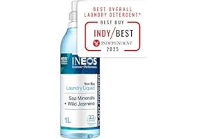 INEOS Next-Gen Non Bio Laundry Washing Liquid Detergent, 33 Washes (1L), Plant Powered, For Sensitive Skin, High Performance Stain Removal, Sea Minerals + Wild Jasmine