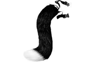Uzndq Halloween Weihnachtsfeier Kunstpelz Fuchs Fuchsschwanz Cosplay Wolf Kostüm Katze Schwanz Erwachsene Kinder Cosplay Kostüm Accessoire