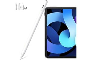 WIEDALK Stylet pour Apple iPad 2018-2024,avec Adsorption Magnétique & Rejet de Palme,Détection D'inclinaison,4 Pointes remplaçables,Convient pour iPad 6/7/8/9/10, Air 3/4/5, Mini 5/6