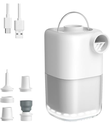Pompe à Air Électrique 4000mAh JOPHEK - Gonfleur Matelas Portable USB Avec 3 Buses Pour Camping