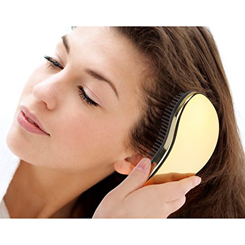 Segbeauty® 2 Stück Entwirren Bürsten Professional Detangler Haarbürste Set, Original Entwirren Kamm für Natürliche Dicke Haare, Schmerzen-Free Nass Detangling Pinsel für Kinder – Verzinktes Gold & Rose Rot - 2