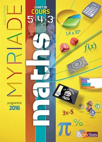couverture de : Maths 5e. 4e. 3e