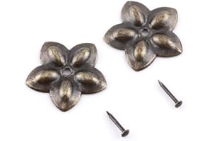SHEENS 100pcs Vintage Upholstery Nails, Sofa Shoe Door Decorative Stud Antique Upholstery Tacks Bronze Metal Tags Tacks Furniture Nails Pins Assortment Kit (23mm)