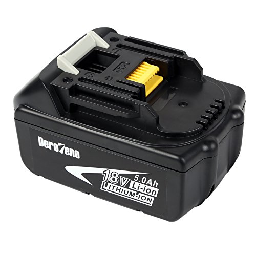 DeroTeno 18V 5.0AH Lithium-Ion Werkzeugakkus für Makita BL1850 BL1840 BL1830 LXT-400 194204-5