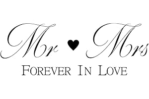 ARTISTIC SPONGE MR & MRS in Love Reusable Stencil A3 A4 A5 & Bigger Sizes Modern Valentine's / N93 (PVC Reusable Stencil, A3 Size - 297 x 420 mm, 11.7 x 16.5 in)