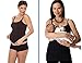 Maternity Breastfeeding top vest for easy breast feeding 8 10 12 14 colours black white or grey nursing (Medium 10-12, Black)
