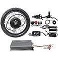 HalloMotor EBike Conversion Kit 48V 3300W 60V 4200W 72V 5000W Rear Brushless 24" Motor Wheel with 100A and 750C Color Display +D 700 Hydraulic Disc Brake+Alarm