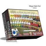 pinturas warhammer secas El Set de Pintador de Ejércitos Mega Paint contiene 5 Pinturas de Guerra Metálicas, 39 Pinturas de Guerra Acrílicas, 4 Lavados o Washes de Quickshade, 2 Pinturas de Guerra de Efectos y 1 Pincel con Manejo Triangular para Regimientos.