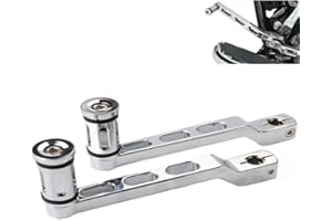 ‎ITDEGNO Motorrad Fersenzeh Schalthebel+Schaltpeg Schaltpedal Shiftpeg für Harley FL Softail/Touring Heritage Springer Tri Glide Trikes Road Glide FLHX Street Glide Fersen-Zehenschalt w/Schaltgestänge (Chrom)