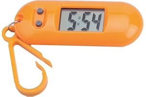 tinysiry Keychain Pocket Watch, Mini Digital Watches Suitable for Clip on Keys Lanyard Backpack, Electronic Clock Silent LCD Digital Display