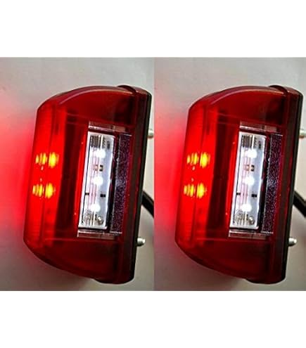 Lot De 2 Feux De Plaque LED Double Fonction – Marqueur Arrière Rouge 12/24 V Pour Camion, Bus, Voiture