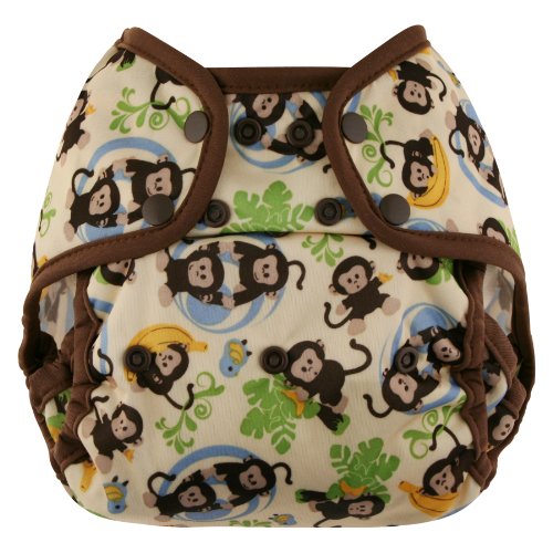 Blueberry Coveralls Nappy Cover (Monkeys)
