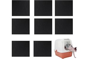 Changyeah Biomülleimer Aktivkohlefilter, 8 Stück, Quadrat, Schwarz, Aktivkohlefasern