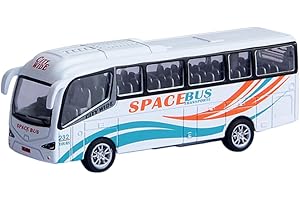 FPAEHRY Toy Bus Diecast Toy, Alloy City Bus Toy, Car Model Diecast Metal Toy, 1:43 Scale Pull-Back Bus, Metal Cars Model,Bus Toy Car Model Pull Back City Bus Kids Gifts - White