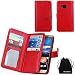 Produktbild M9 Case, DRUnKQUEEn TM Wallet PU Leather Flip Card Holder Clutch Purse, 2 in 1 Detachable Magnetic Back Cover for HTC One M9