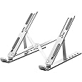 ECVV Aluminum Laptop Stand for Desk, 6-Angles Adjustable Laptop Riser Ergonomic Foldable Notebook Stand Compatible with Laptops and iPad up to 15"