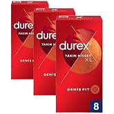 Durex Yakın Hisset 8 XL Prezervatif (3 paketi)