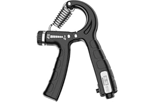 Grapelet 5-60 kg Hand Grip Musculation,Hand Grip Ajustable avec Comptage, L'exercice de Prise Main et D'avant-bras,Entraînement du Poignet,Entraînement des Doigts(Noir)