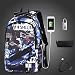 Produktbild SENKEY Laptop Rucksack Rucksack Lässige Studententasche Wasserdichter Outdoor-Reiserucksack mit USB-Ladeschnittstelle Diebstahlsicherung für männliche und weibliche Studenten,Blueb,B