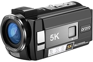 ORDRO AE20 5K Camcorder Video camera for vlogging Youtube, 3.0 inch IPS touch screen and 18X Digital Zoom with 16GB Memory Card Remote Control and 2 Batteries