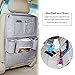 Produktbild Salcar Autorücksitzorganizer Autositz Schutzfolie Tasche Auto Organizer Utensilientasche mit iPod, Notebook, iPhone,Getränke, mit 8 Filztaschen, 58x 42 cm, Grau