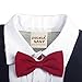 ZOEREA Newborn Infant Toddler Boy Babys Long-sleeved Cotton Gentleman Tuxedo Onesie Romper Jumpsuit Grey Vest Clothes Red Bowknot