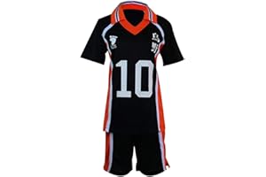 beckyring Unisex Hinata Shoyo Uniform Karasuno High School Jersey Anime Volleyball Cosplay Costume