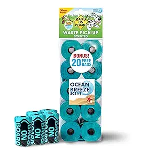 Bags On Board Ocean Scented Dog Waste Pick-up Bags - 120 Bags,Aqua Green