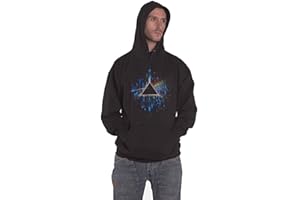 PINK FLOYD Men's Dark Side of The Moon Blue Splatter Hoodie