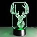 Produktbild Novelty Deer Deer 3D Nachtlicht LED USB 7 Farbwechsel LED Tischlampe Weihnachten Spielzeug Geschenk
