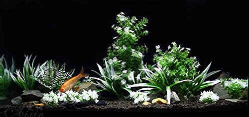 Preisvergleich Produktbild K&C 6 Spezies 11 Stück Aquarienpflanzen Paket Künstliches Aquarium Plastik Pflanze