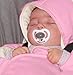 Wallaboo Baby Blanket Coco - For Car seat and Travel - 100% Pure Cotton - 90 X70 cm - For Babies from Newborn - Pink