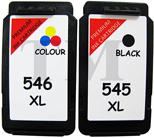 Rebuilt Canon PG-545 XL Black & CL-546 XL Farbe Tintenpatronen für Pixma ip2840, IP2850, mg2400, MG2450, MG2455, MG2500, MG2550, mg2550s, mg2900, mg2920, MG2950, mg3050, mx495 Drucker
