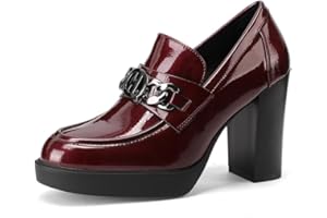 QUEEN HELENA Mocassini con Tacco Francesine con Plateau Casual Eleganti Donna X31-111