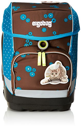 Preisvergleich Produktbild ERGOBAG WhiskBears Schulrucksack, 40 cm, 19 L, Brown With Turquoise Flowers
