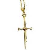 CHARMORA 925 Ayar G&uuml;m&uuml;ş Aragorn Kılı&ccedil; Kolye &ndash; Y&uuml;z&uuml;klerin Efendisi LOTR Anduril Erkek Kolyesi