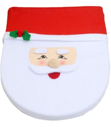 Housses De Siège De Toilette De Noël, 2 Pièces, Bonhomme De Neige
