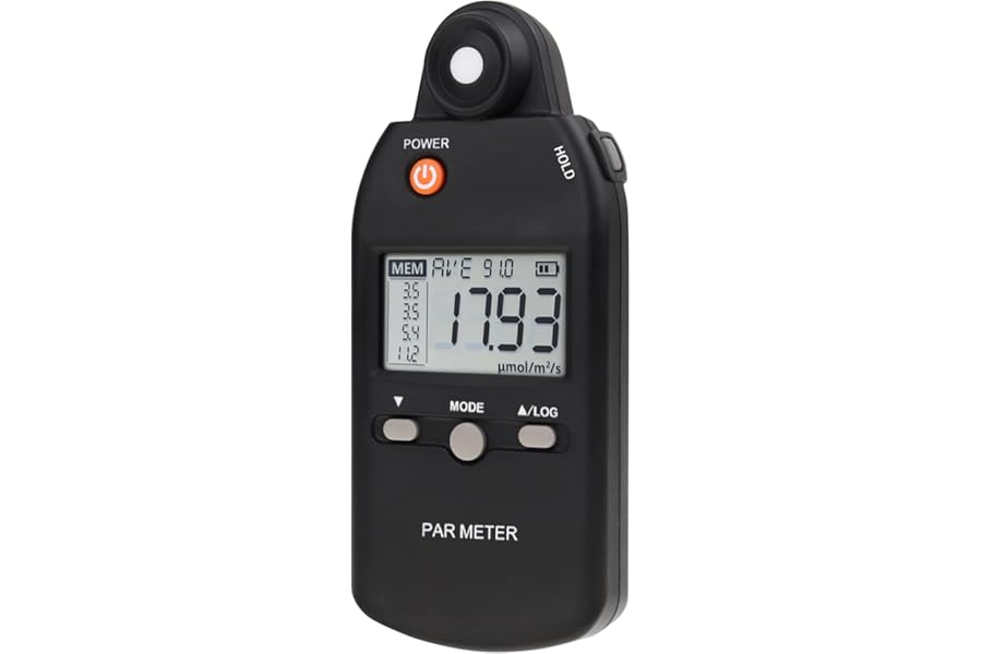 Quantum PAR Meter Full-Spectrum High Precision PPFD Tester for Photosynthetic Activity of Indoor and Outdoor Plants 400-700nm Light Lux Tester