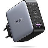 UGREEN 100W Caricatore GaN USB C 4 Porte, Alimentatore Multiplo USB, Caricabatterie USB da Muro Compatibile con MacBook Pro/A