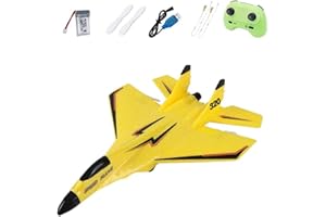 Hilai Aeronave, RC Plane Remote Control Airplane Juguete 2.4GHz Modelo RC Modelo Glider para niños Principiantes Adultos Amarillo