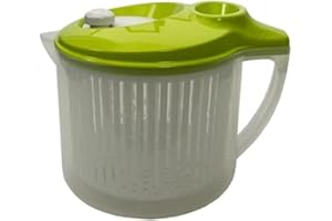 Snips Lavadora Secadora – Wash & Dry Salad | 3 litros | 19,5 x 26,5 x 19 cm| Green & White | Made in Italy Lavar Y CENTRIFUGAR, Multicolor, 3 LT