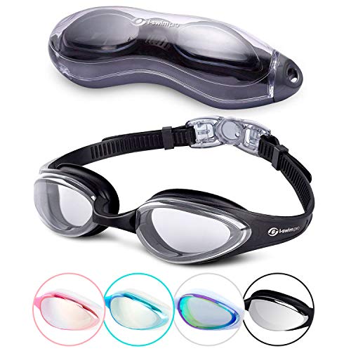 Occhialini da Nuoto - Nuota in tutta comodità con gli Originali i-Swim Pro godendo di una Visione Cristallina Chiara ed anti appannaggio con una tenuta stagna ed una calzata confortevole - Lenti a Specchio con Protezione UV Protection - Disegnati per Adulti e Bambini 10+