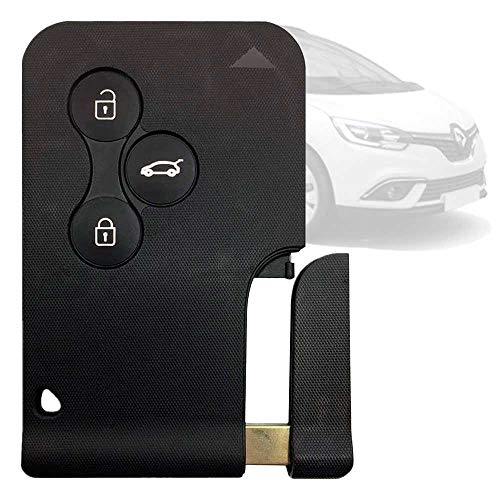 Ociodual Tarjeta Plana para Renault Megane 3 Botones Scenic Dci Carcasa Llave Funda Key
