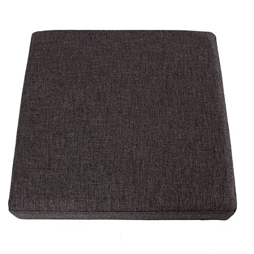 Songmics LSF27K Faltbarer Fußbank Aufbewahrungsbox belastbar bis 300 kg, Stoff, kaffeefarbe, 38 x 38 x 38 cm - 7