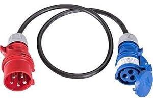 SIROX® Adapter Cable CEE 5-Pin to CEE 3-Pin 16 A 3 x 2.5 mm² 1 m Black