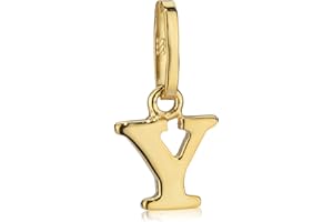NKlaus Alphabet Kettenanhänger - kleine Buchstabe Anhänger Gold 333 - Gelbgold 8 Karat - Kinder Talisman Amulett